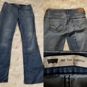 🔥6/$25 Levi's 524 Juniors Too Superlow Jean's 7M